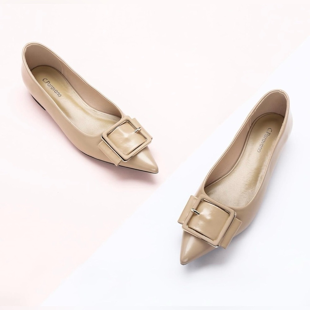 C.Paravano Women's Flats | Pointed Toe Ballet Shoes | Comfortable Flats Size 7.5
